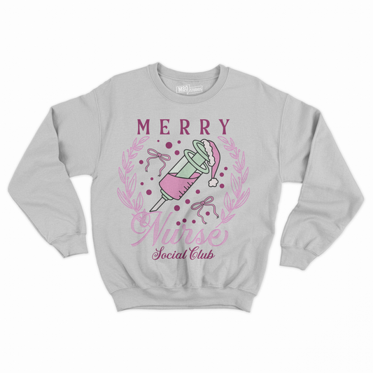 Christmas Crewneck - Merry Nurse Syringe